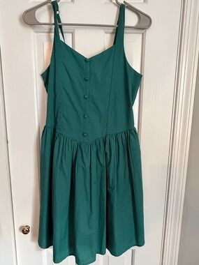 abercrombie kids Teal Green Button-Front Sundress
